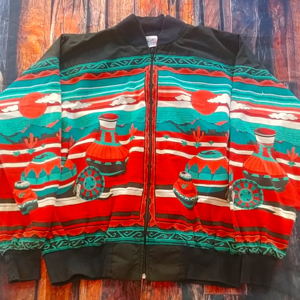 Southwest scene bomber jacket